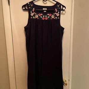 J. Crew Navy Floral Dress (size small)